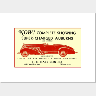 1935 Super-Charged Auburn Speedster Advertisement Posters and Art